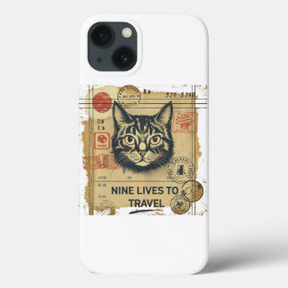 Vintage Cat Passport: iphone case