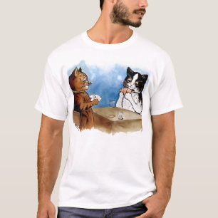 Vintage Cat Poker T-Shirt by Louis Wain