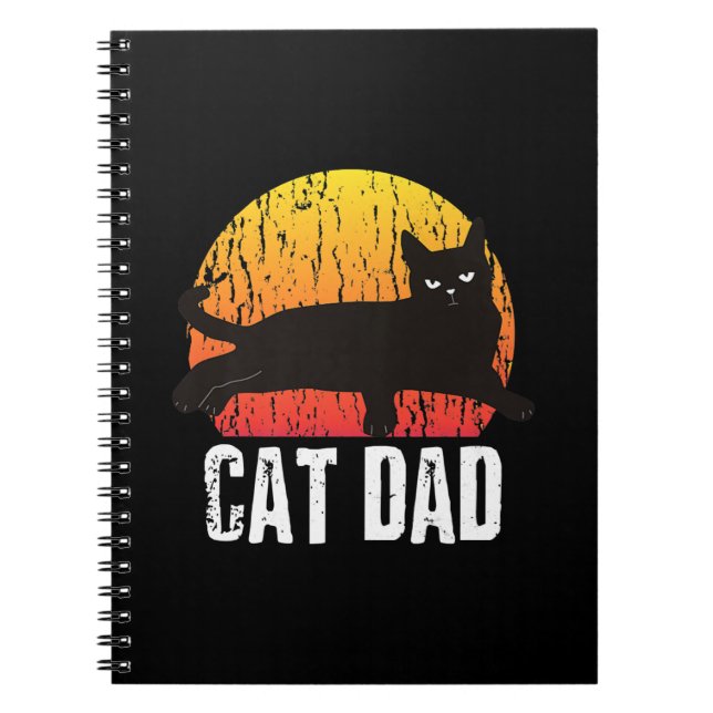 Vintage Cat | Retro Animal Present Notebook (Front)