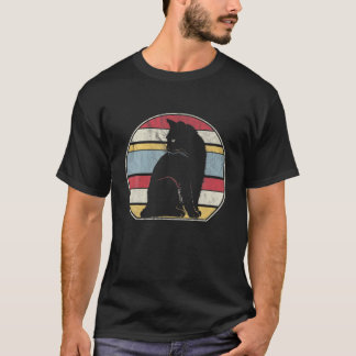 Vintage Cat Retro Style Cute Cat Kitten Lover Men T-Shirt