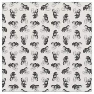 Vintage Cat Riding Bicycle CUSTOM BG COLOR Fabric