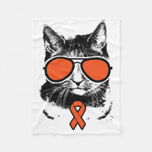 Vintage Cat Rsd Crps Awareness Fleece Blanket