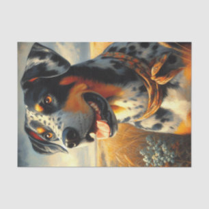 Vintage Catahoula Leopard Dog Painting Tissue Paper