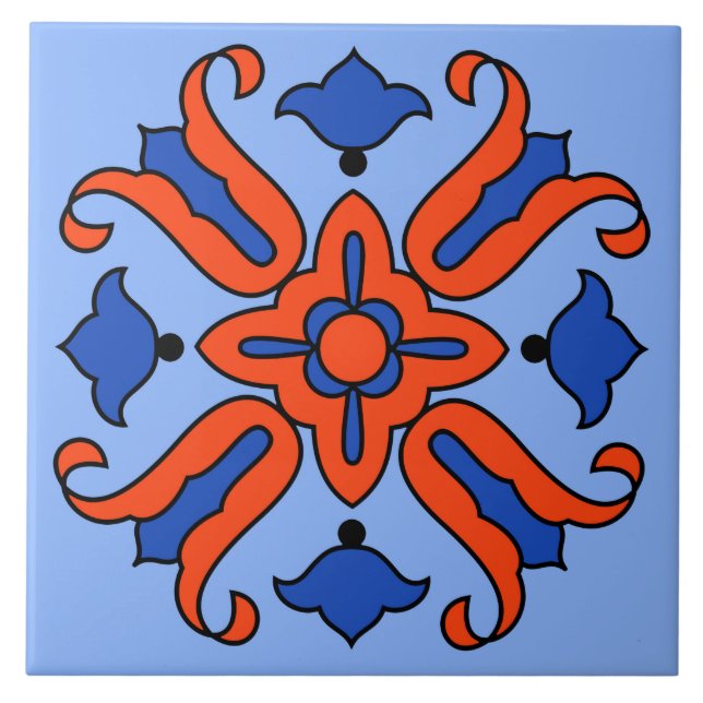 Vintage Catalina Island Ceramic Tile Design (Front)