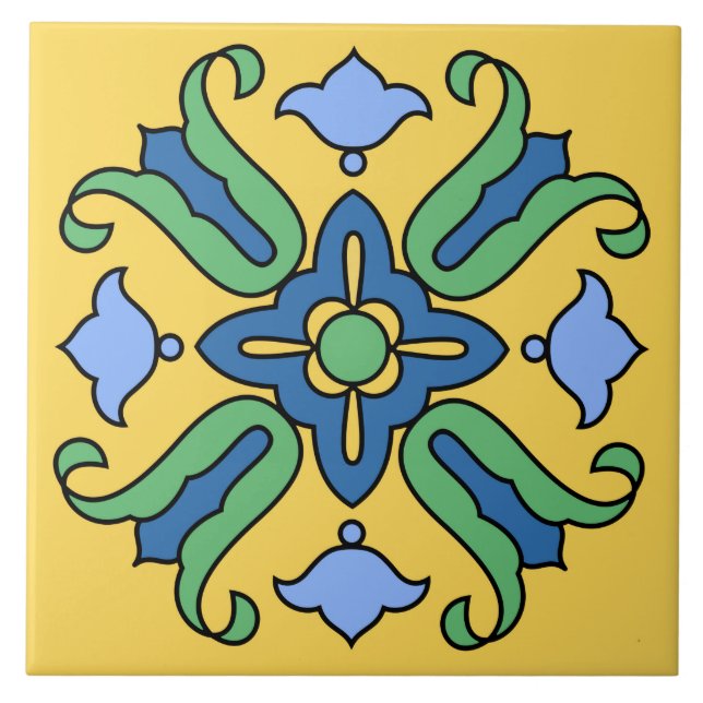 Vintage Catalina Island Ceramic Tile Design (Front)