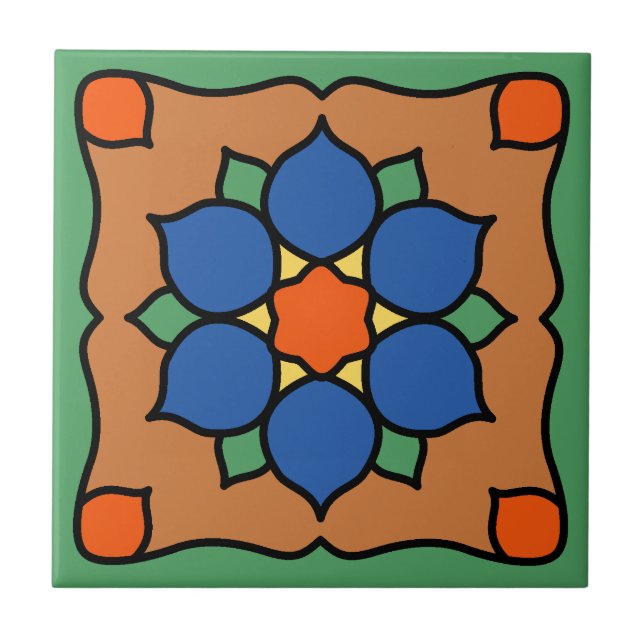 Vintage Catalina Island Ceramic Tile Design (Front)