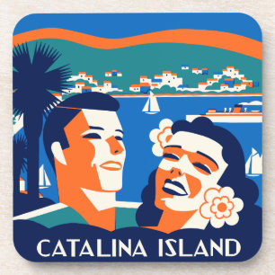 Vintage Catalina Island Coasters -  set of 6