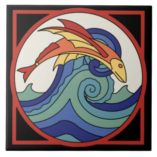 Vintage Catalina Island Flying Fish Tile