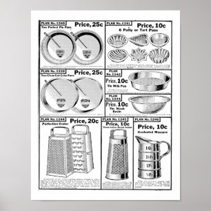 Vintage Catalogue Advertisement Dishes Pots and Pa Poster