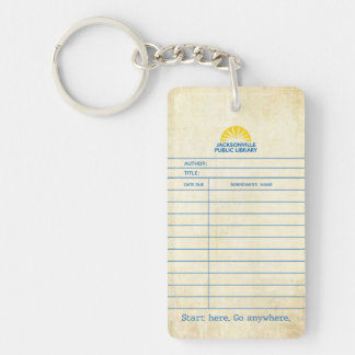 Vintage Catalogue Card Key Ring