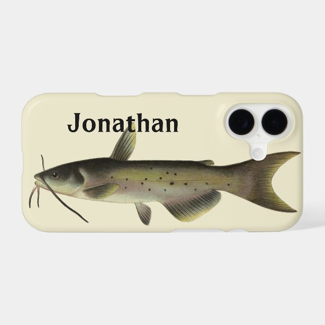 Vintage Catfish Fishing, Marine Life River Fish (Back (Horizontal))