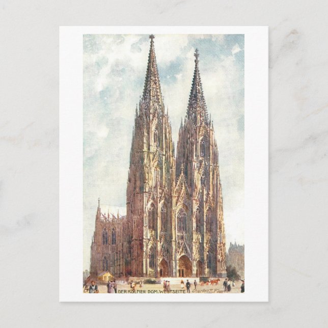 Vintage Cathedral in Cologne/Koln Postcard (Front)