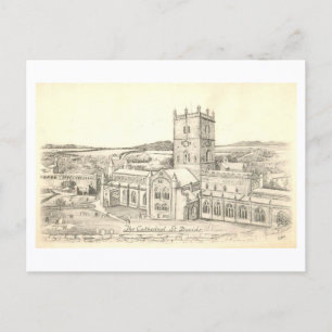 Vintage Cathedral of St. David, Wales Postcard