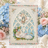 Vintage Catholic Baby Congratulations Greeting