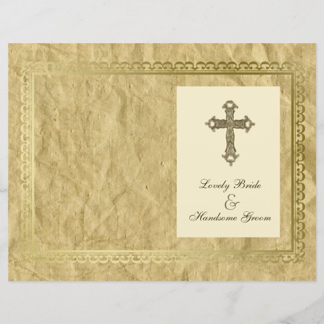 Vintage Catholic Cross Program Cover (Front)
