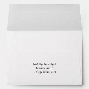 Vintage Catholic Wedding Invitation Envelope