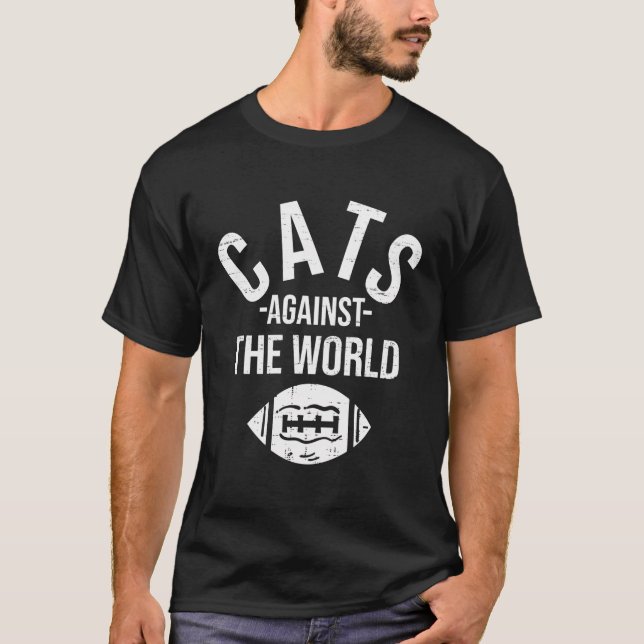 Vintage Cats Against The World T-Shirt (Front)