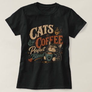 Vintage Cats & Coffee the Perfect Blend T-Shirt