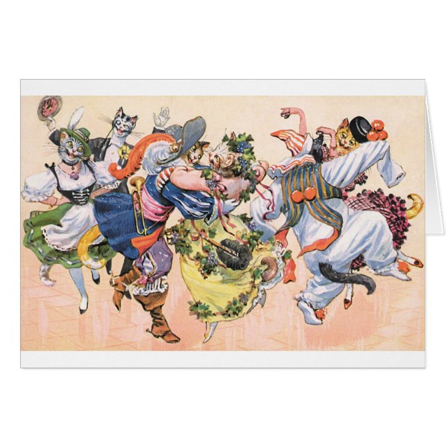 Vintage - Cats Dance the Night Away, (Front Horizontal)