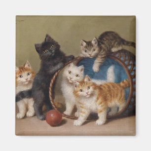 Vintage Cats Kittens Sophie Sperlich The Red Ball Magnet
