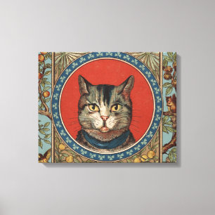 Vintage Cat's Life for Kitty Cat Classic Victorian Canvas Print