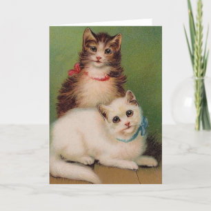 Vintage Cats Note Card