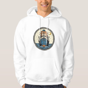 Vintage Cats on Ocean Liner Ship Art Shirt Design_
