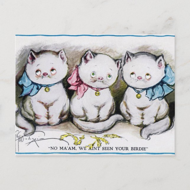 Vintage Cats Postcard (Front)