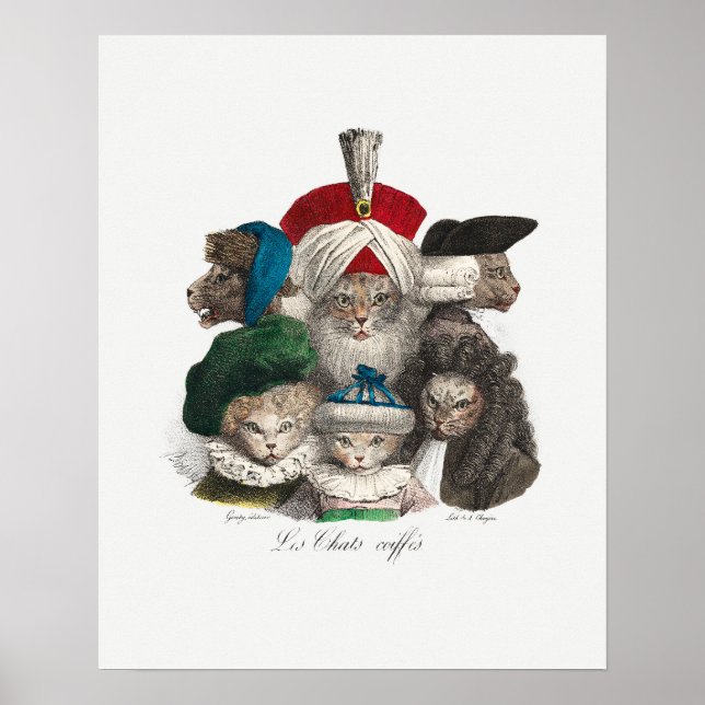 Vintage Cats Poster (Front)