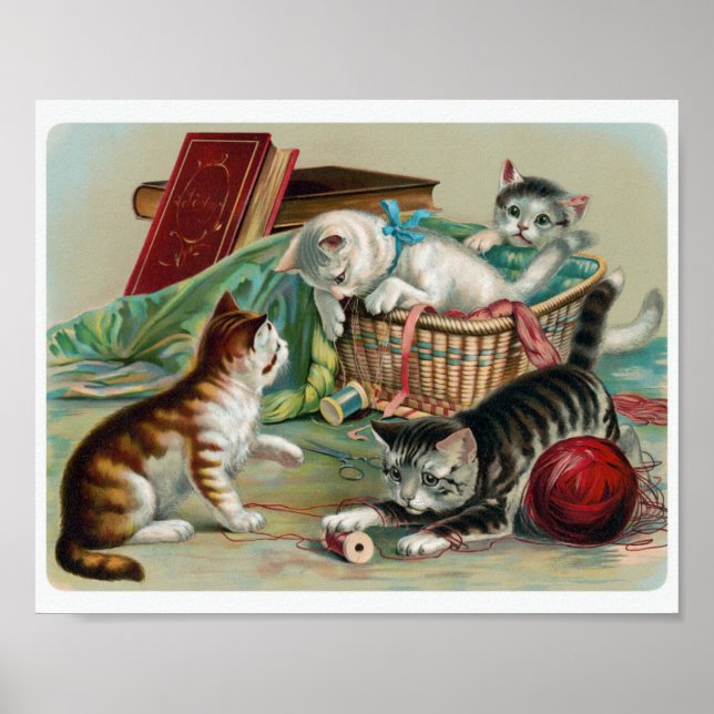 Vintage Cats Poster (Front)