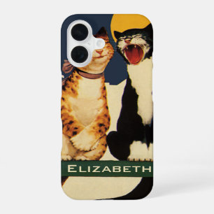 Vintage Cats Singing, Funny and Silly Animals iPhone 16 Case