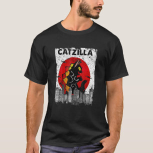 Vintage Catzilla Ee Kitten And Cat T-Shirt