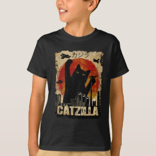 Vintage Catzilla Tee - Funny Kitten And Cat