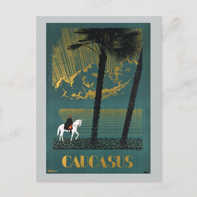 Vintage Caucasus Mountains Postcard (Front)