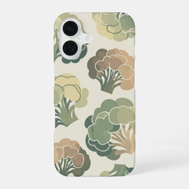Vintage Cauliflower Pattern iPhone 16 Case (Back)