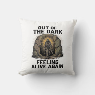 Vintage Cave Revival Engraving Shirt Design_1 Cushion