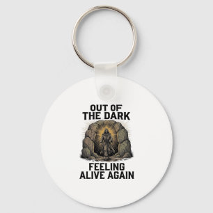 Vintage Cave Revival Engraving Shirt Design_1 Key Ring