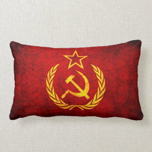 Vintage CCCP flag Lumbar Cushion