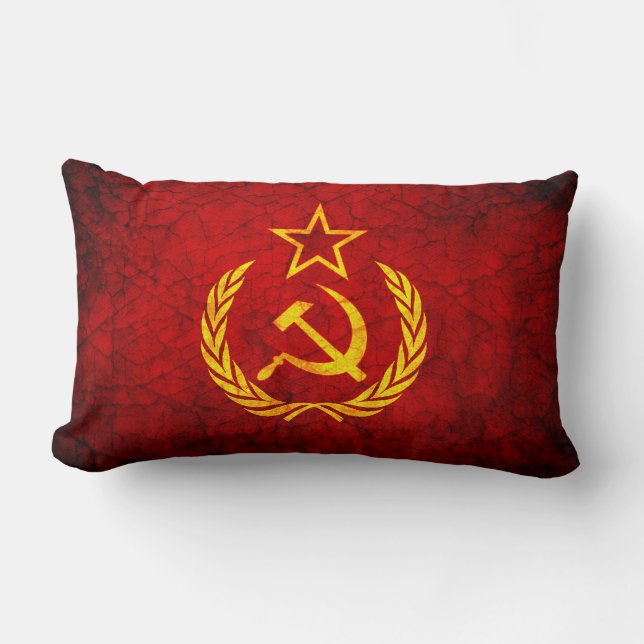 Vintage CCCP flag Lumbar Cushion (Front)