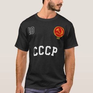 Vintage CCCP Soccer  Hammer Sickle Soviet Union 19 T-Shirt