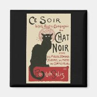Vintage Ce Soir Le Chat Noir Poster