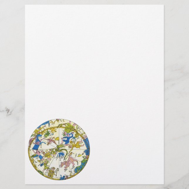 Vintage Celestial, Arabic Sphere, Constellations Flyer (Front)