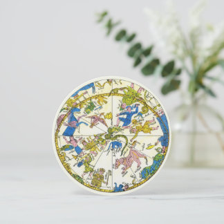 Vintage Celestial, Arabic Sphere, Constellations Invitation