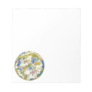 Vintage Celestial, Arabic Sphere, Constellations Notepad