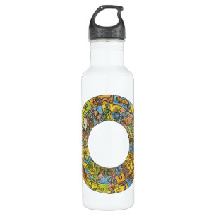 Vintage Celestial, Astrological Zodiac Wheel 710 Ml Water Bottle