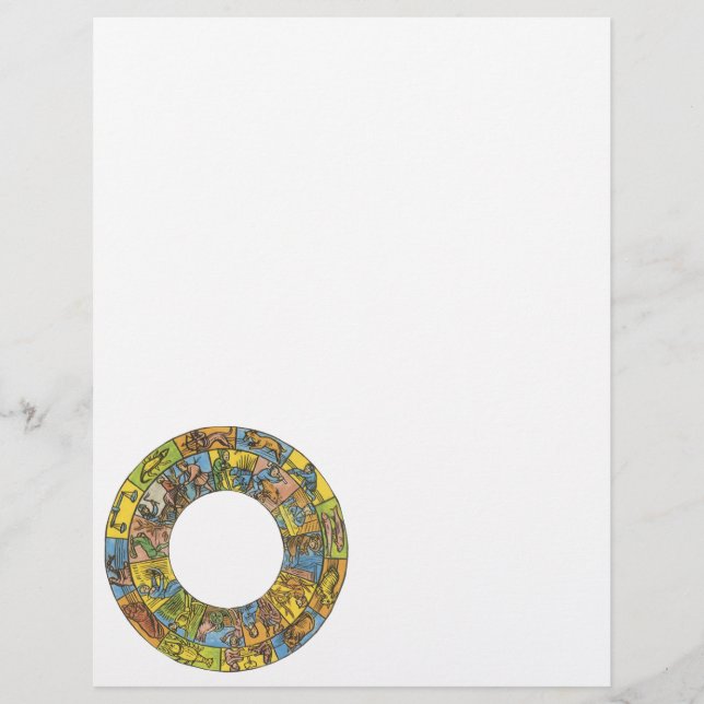 Vintage Celestial, Astrological Zodiac Wheel Flyer (Front)