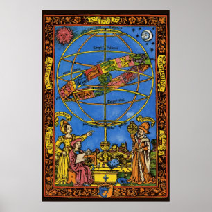 Vintage Celestial, Astronomer Claudius Ptolemy Poster