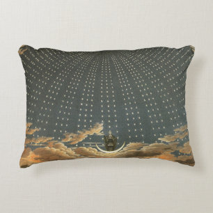 Vintage Celestial Astronomy, Queen of the Night Decorative Cushion