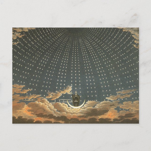 Vintage Celestial Astronomy, Queen of the Night Postcard (Front)