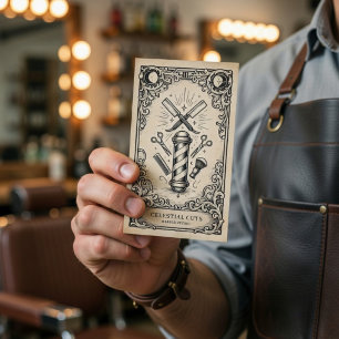 Vintage Celestial Barber Vintage Celestial Business Card